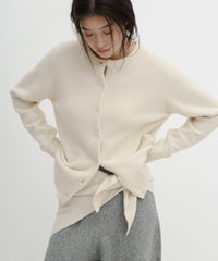 ストール付きモヘアライクニットカーディガン
