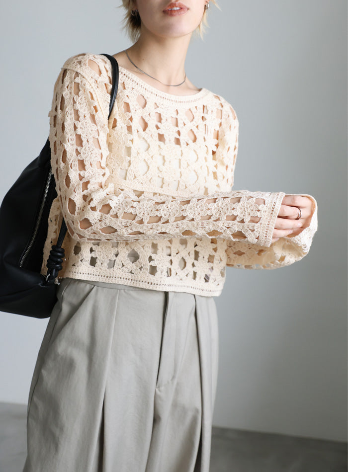 クロシェニットショートトップス – SELECT MOCA