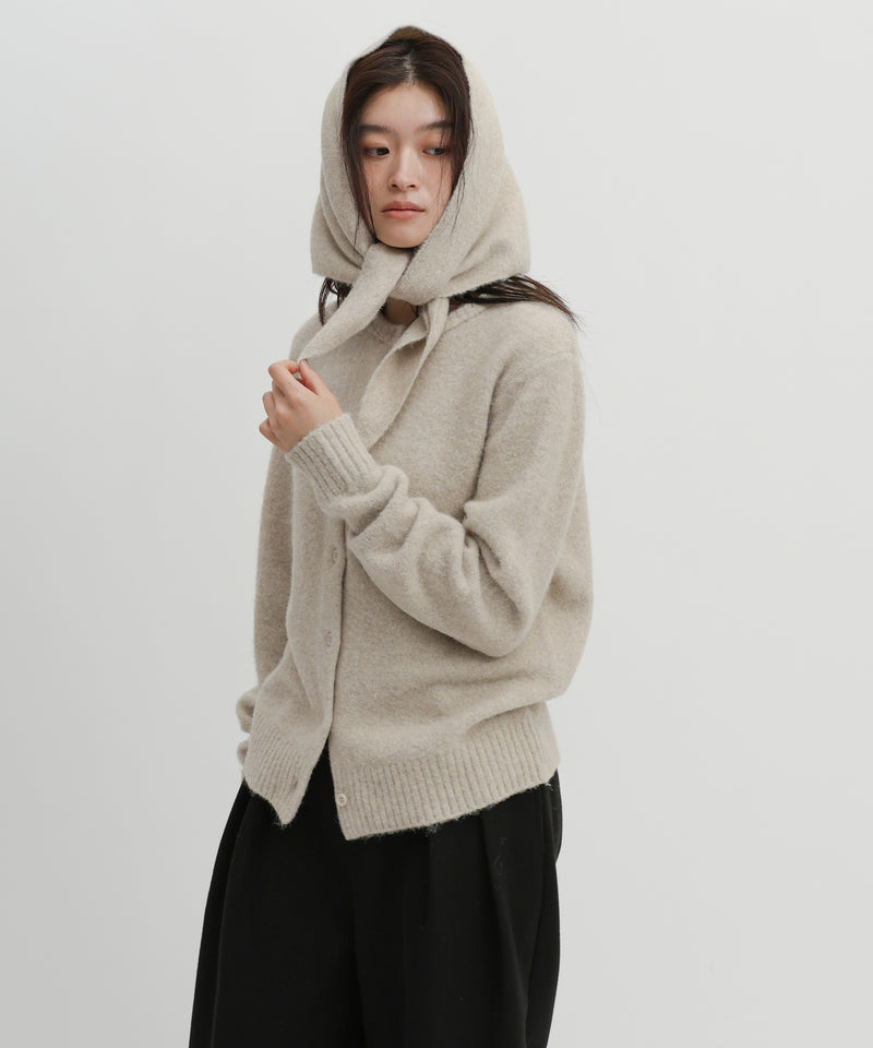 ストール付きモヘアライクニットカーディガン – SELECT MOCA