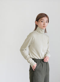 センター切り替えタートルトップス