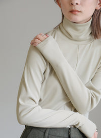 センター切り替えタートルトップス