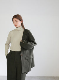 センター切り替えタートルトップス