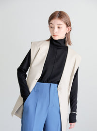 センター切り替えタートルトップス