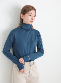 センター切り替えタートルトップス