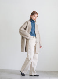 センター切り替えタートルトップス