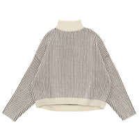 バイカラーリブ編みオーバーニット【SALE】