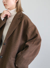 ヘリンボーンカーブスリーブジャケット【SALE】