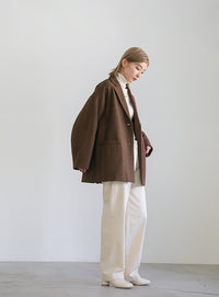 ヘリンボーンカーブスリーブジャケット【SALE】