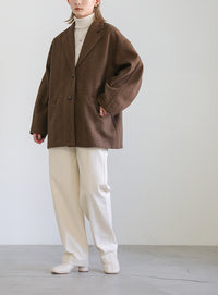 ヘリンボーンカーブスリーブジャケット【SALE】
