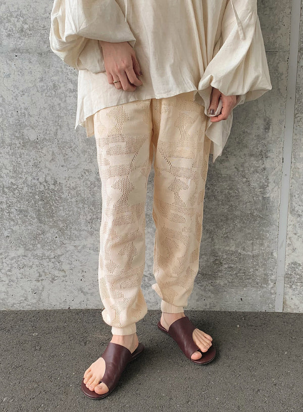ランダムパターンサマーニットジョガーパンツ【by SON】【SALE】
