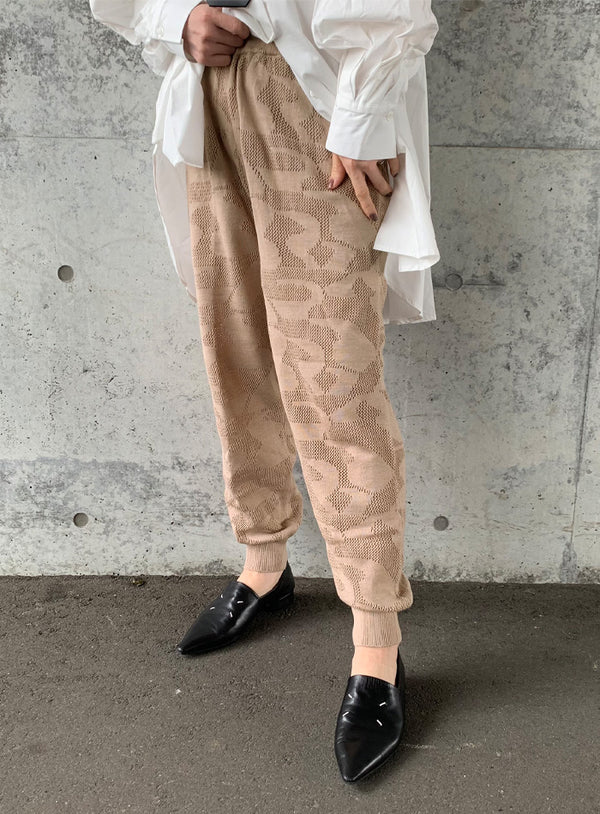 ランダムパターンサマーニットジョガーパンツ【by SON】【SALE】