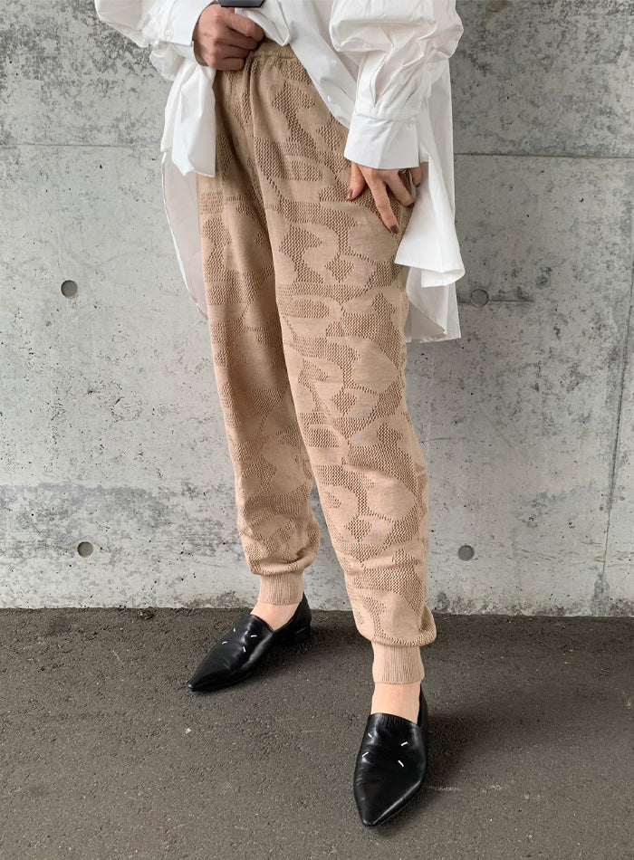 ランダムパターンサマーニットジョガーパンツ【by SON】【SALE】