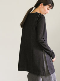 Vネックデニムベスト【SALE】