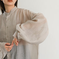 シアーポプリンブザム切替えBigシャツ