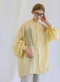 シアーポプリンブザム切替えBigシャツ