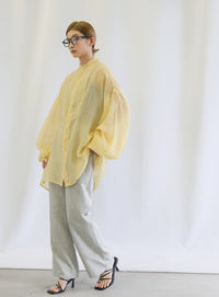 シアーポプリンブザム切替えBigシャツ