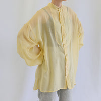 シアーポプリンブザム切替えBigシャツ