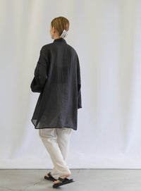 シアーポプリンブザム切替えBigシャツ