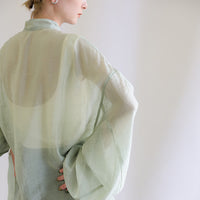 シアーポプリンブザム切替えBigシャツ