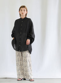 シアーポプリンブザム切替えBigシャツ