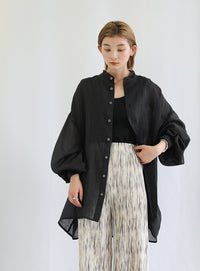 シアーポプリンブザム切替えBigシャツ