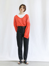 テーパードデニムパンツ【SALE】