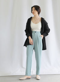 フェイクレザーカーブデザインバブーシュ