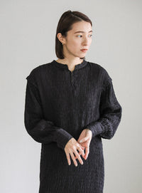 バックリボンクリンクルロングワンピース【SALE】