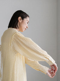 バックリボンクリンクルロングワンピース【SALE】