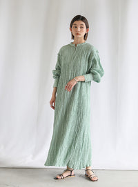 バックリボンクリンクルロングワンピース【SALE】