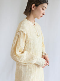 バックリボンクリンクルロングワンピース【SALE】
