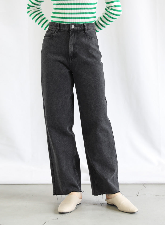 ハイウエストストレートデニム【SALE】