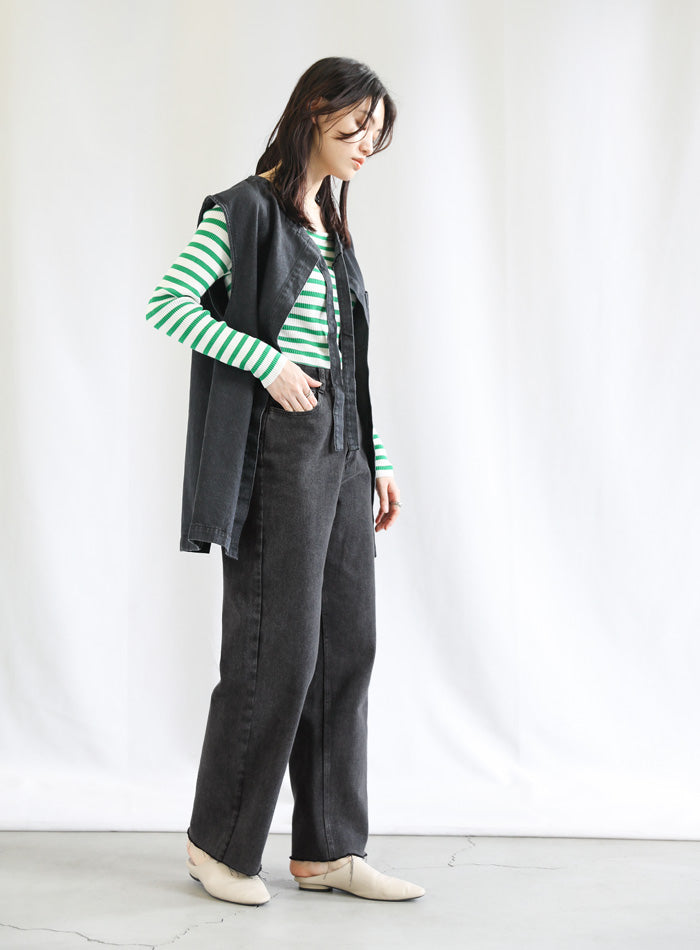 ハイウエストストレートデニム【SALE】