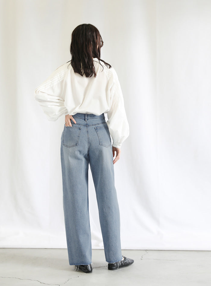 ハイウエストストレートデニム【SALE】