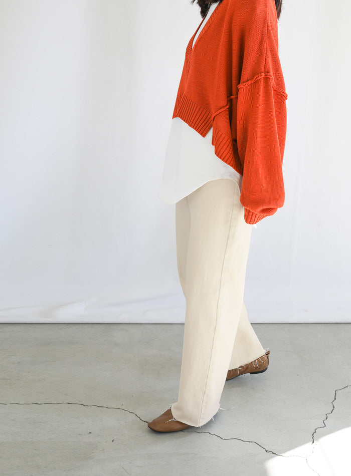 ハイウエストストレートデニム【SALE】