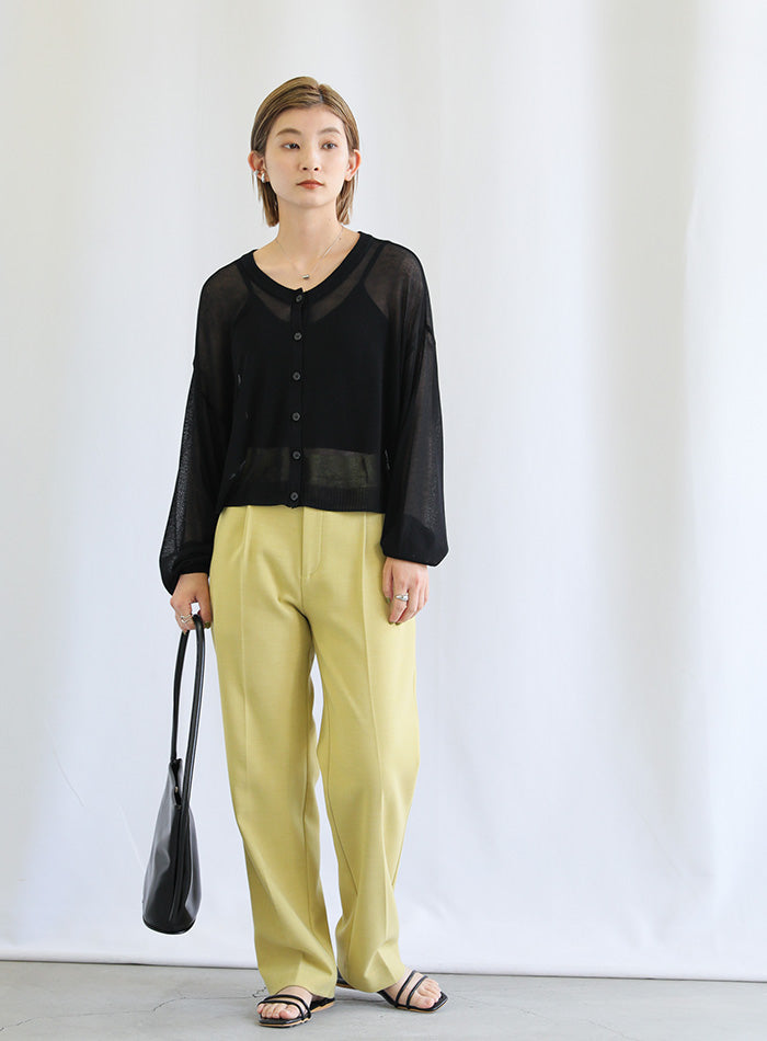 2WAYシアーニットショートカーディガン