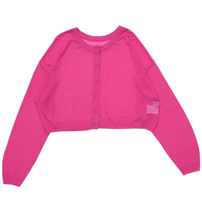 2WAYシアーニットショートカーディガン