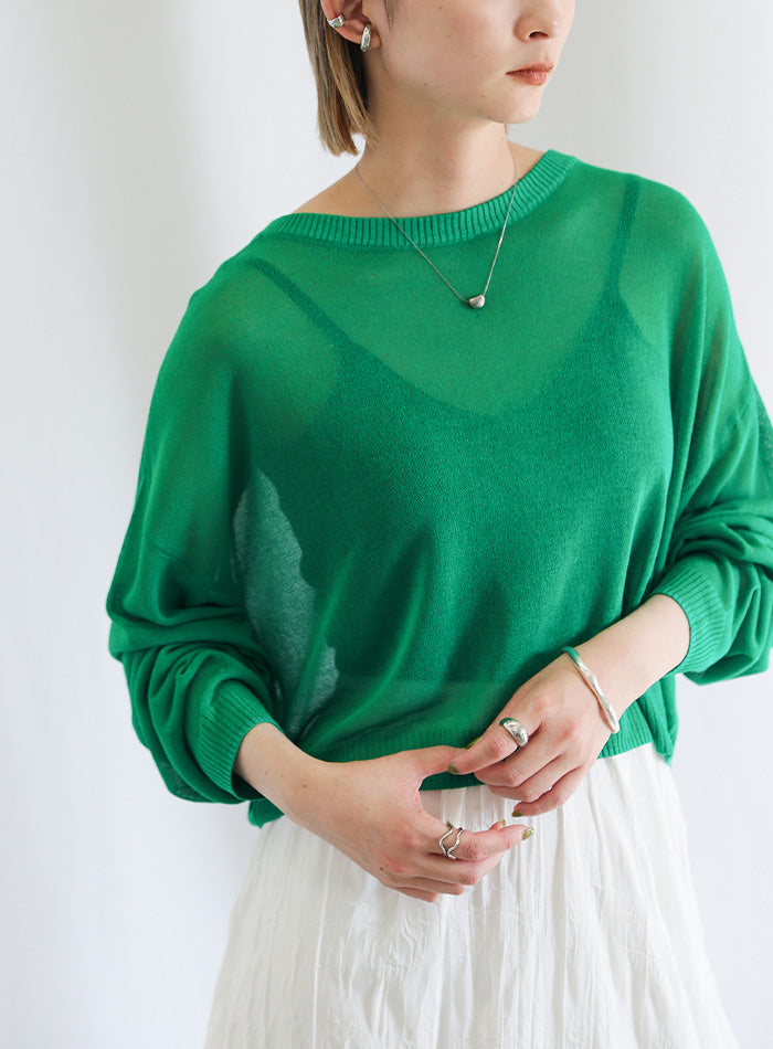 2WAYシアーニットショートカーディガン