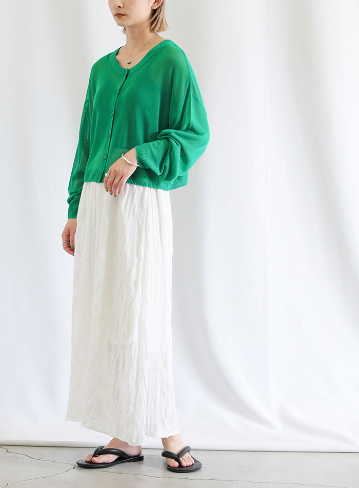 2WAYシアーニットショートカーディガン