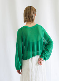 2WAYシアーニットショートカーディガン