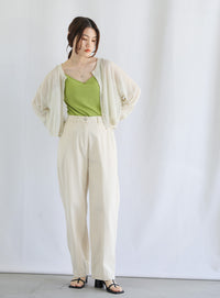 2WAYシアーニットショートカーディガン