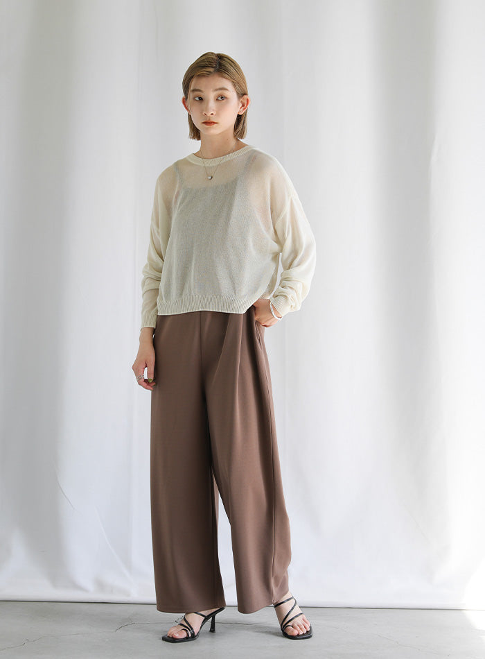 2WAYシアーニットショートカーディガン