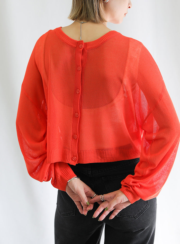 2WAYシアーニットショートカーディガン