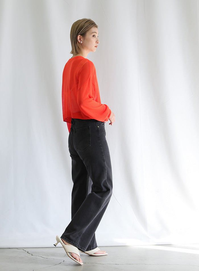 2WAYシアーニットショートカーディガン