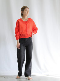 2WAYシアーニットショートカーディガン