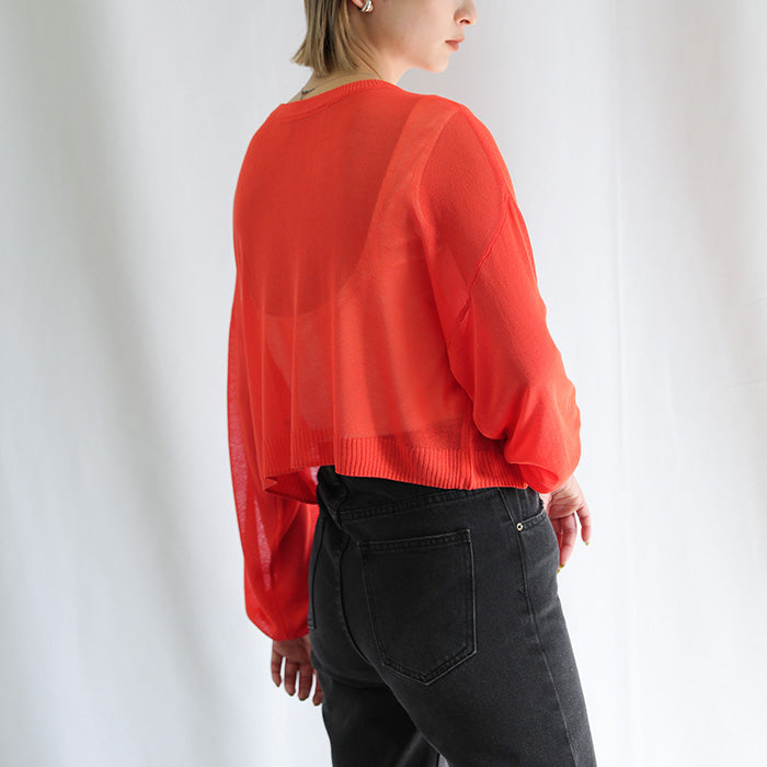 2WAYシアーニットショートカーディガン