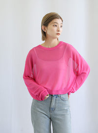 2WAYシアーニットショートカーディガン