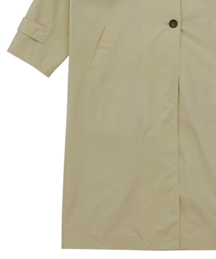 ナイロンワッシャースタンドネックコート