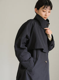 ナイロンワッシャースタンドネックコート