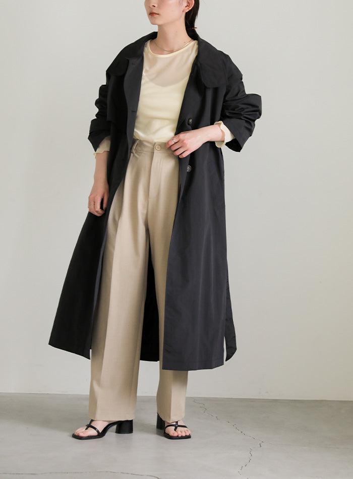 ナイロンワッシャースタンドネックコート